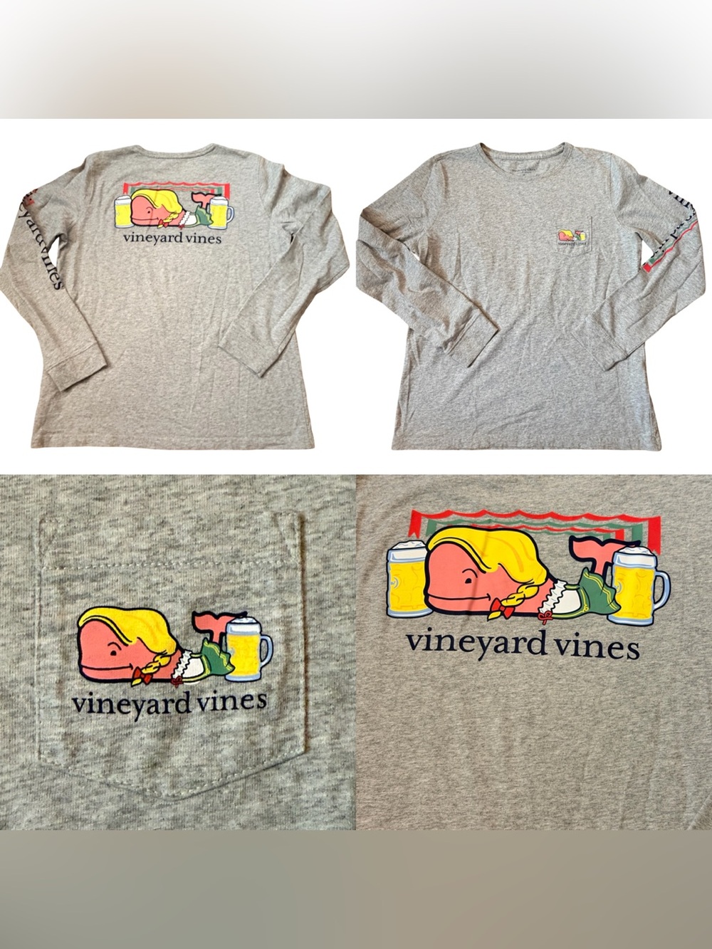 Vineyard Vines Oktoberfest Whale Tee — Women’s M